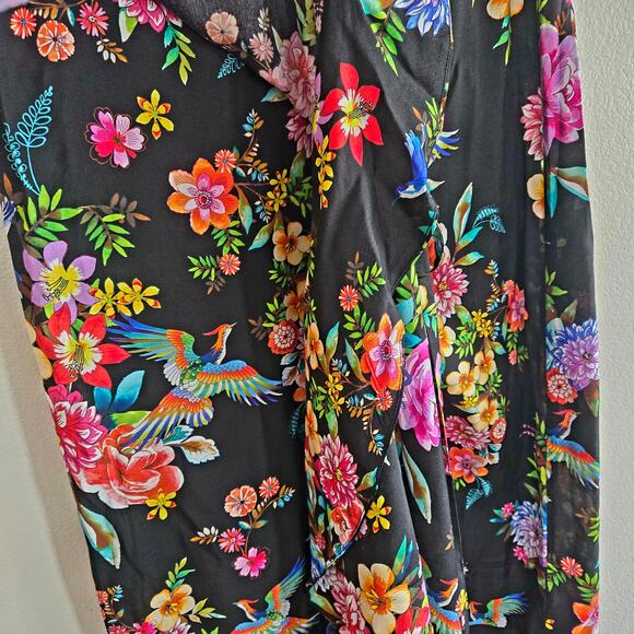 NWT Johnny Was Tropical Floral Bohemian Wrap Maxi Skirts 1970s vibes - Picture 4 of 5